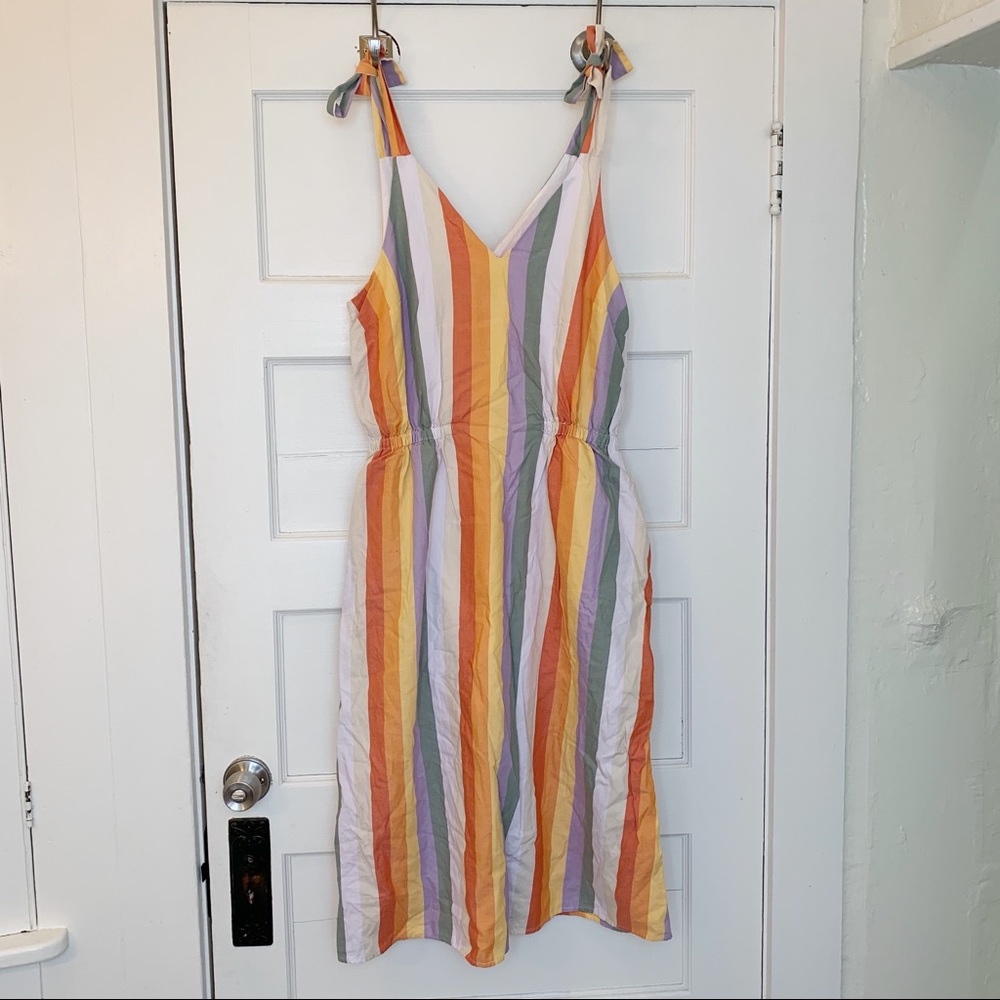 Fully lined rainbow dress
